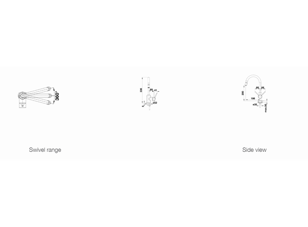 Kjøkkenbatteri Blanco Mida-S Med uttrekkbar tut Svart