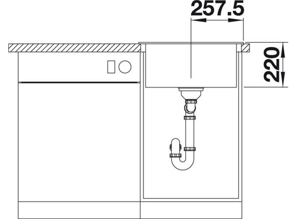 Kjøkkenvask Blanco Pleon 5 Silgranit PuraDur 51.5x51 - Alu Metallic