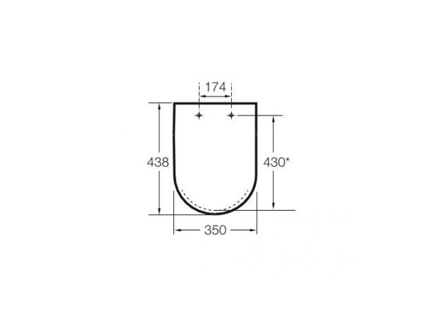 Toalettsete Roca Debba Soft-close - Hvit -