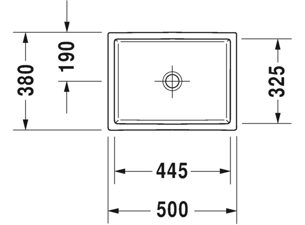 Toppmontert servant Duravit Vero Air 50x38 cm - Hvit