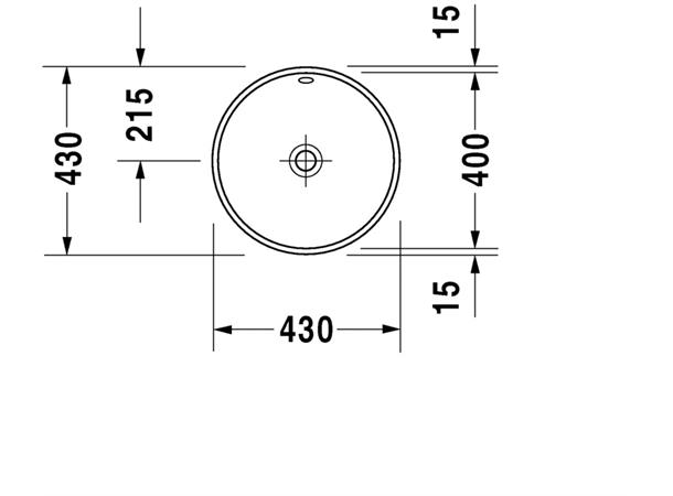 Underlimt Servant Duravit Architec 40 cm - hvit