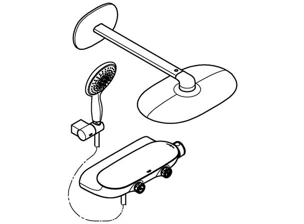 Grohe Dusjsystem RainshowerSmartControl For innbygging - Med ttermostat - Hvit