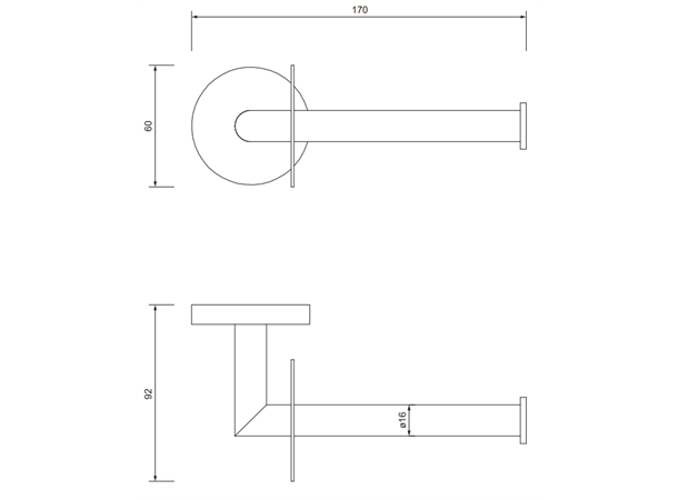 Toalettpapirholder Omnires Modern Projec - Krom -