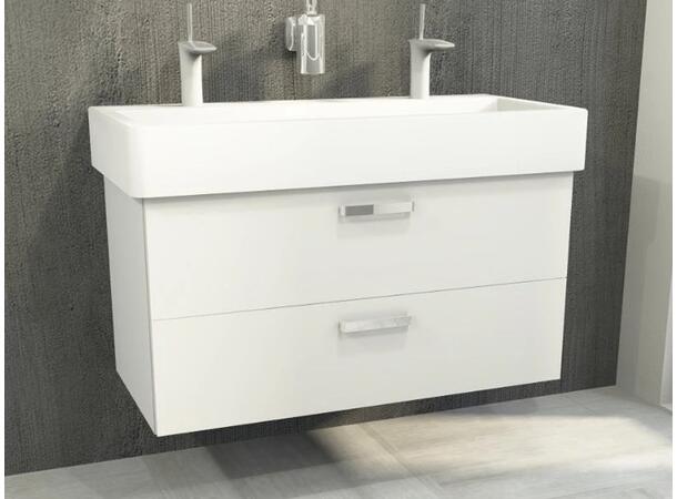 Vegghengt servant Duravit Vero 100x47 cm - Hvit - WonderGliss - Slipt