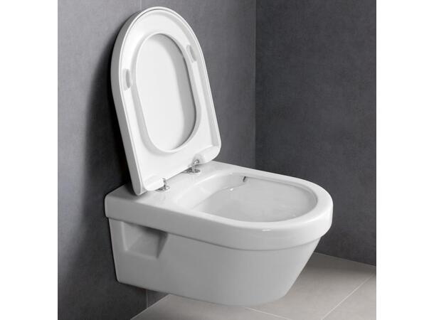 Vegghengt toalett  V&B Architectura 37x53 cm - DirectFlush - U/lokk - Hvit