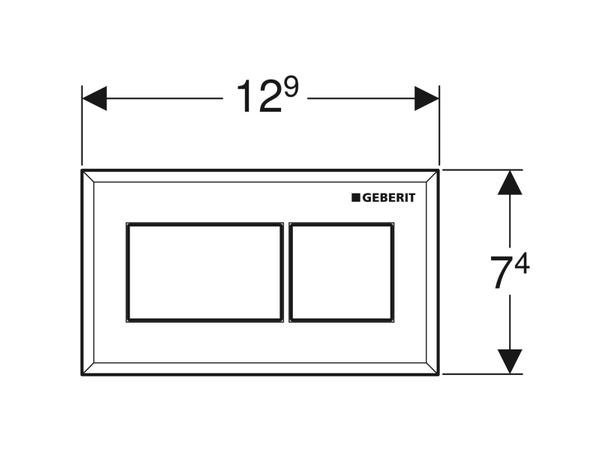 Betjeningsplate Geberit Høyglans / svart