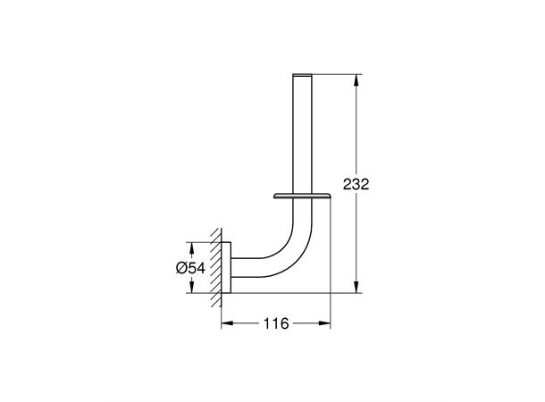 Toaletpapieholder Grohe Essentials Rustfritt stål