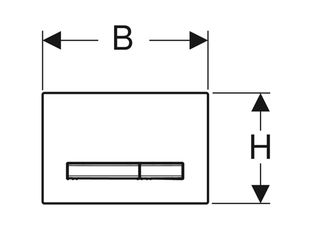 Betjeningsplate Geberit Sigma50 Svart