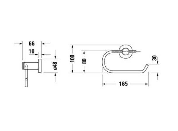 Toalettpapirholder Duravit D-Code krom