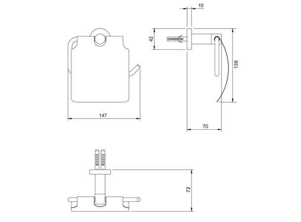 Toalettpapirholder Omnires Modern Projec - Krom -