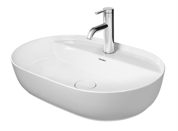 Toppmontert servant Duravit Luv 60x40 cm - Hvit/ grå matt