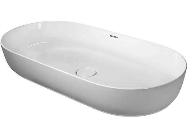 Toppmontert servant Duravit Luv 80x40 cm - Hvit silkematt - WonderGliss