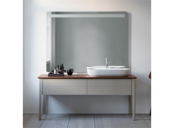 Toppmontert servant Duravit Luv 80x40 cm - Hvit silkematt - WonderGliss