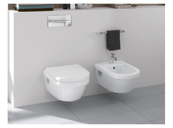 Vegghengt toalett V&B Architectura 37x53cm M/toalettsete DirectFlush C+