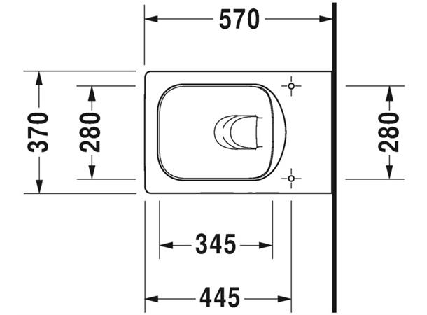 Vegghengt toalett Duravit Vero Air Rimless - Hvit -