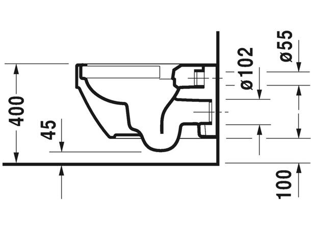 Vegghengt toalett Duravit Vero Air Rimless - Hvit -