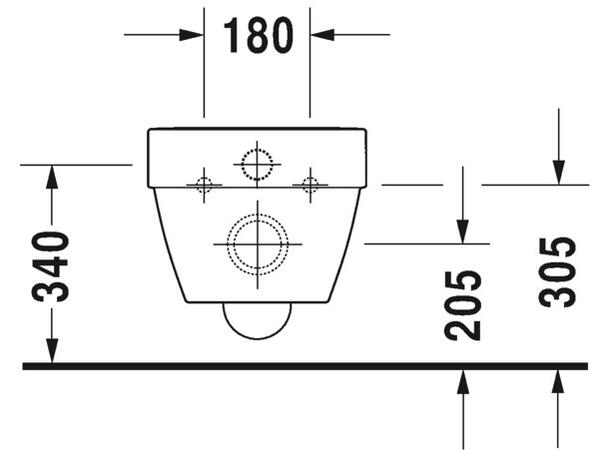 Vegghengt toalett Duravit Vero Air Rimless - Hvit -