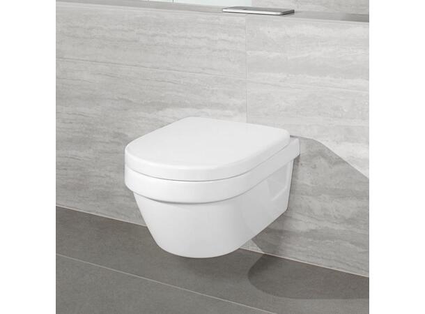 Vegghengt toalett V&B Architectura Hvit 37x53cm DirectFlush M/toalettsete C+