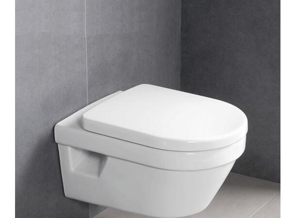 Vegghengt toalett V&B Architectura Hvit 37x53cm DirectFlush M/toalettsete C+