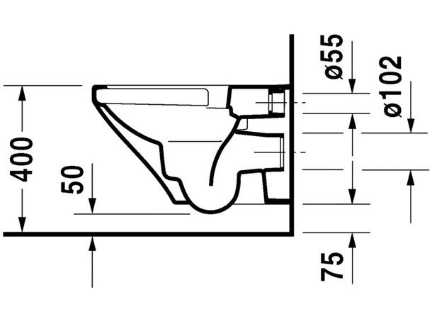 Vegghengt toalett Duravit DuraStyle Rimless