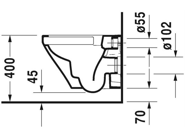 Vegghengt toalett Duravit DuraStyle Kompakt Rimless