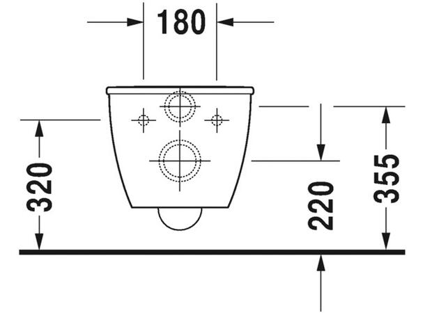 Vegghengt toalett Duravit Darling New Rimless HygieneGlaze