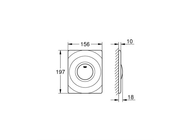 Betjeningsplate Grohe Surf