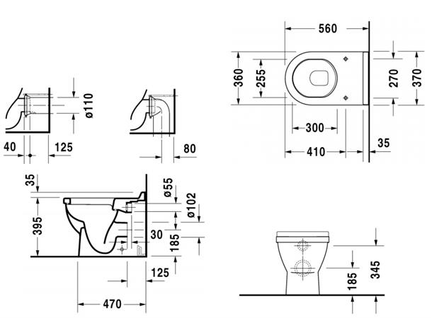 Gulvstående toalett Duravit Starck 3