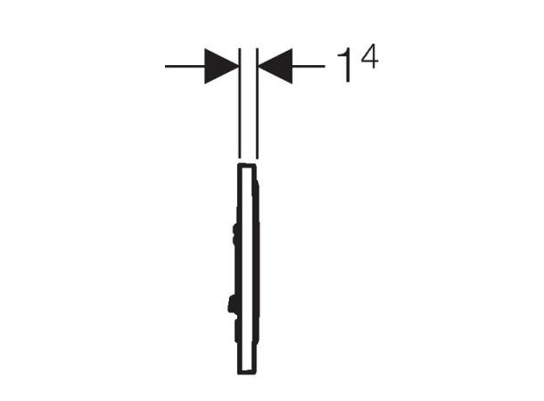 Betjeningsplate Geberit Sigma10 Hvit