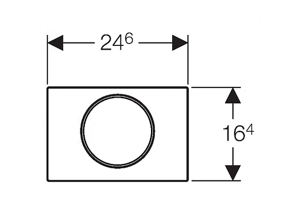 Betjeningsplate Geberit Sigma10 Svart