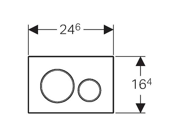 Betjeningsplate Geberit Sigma20 Svart