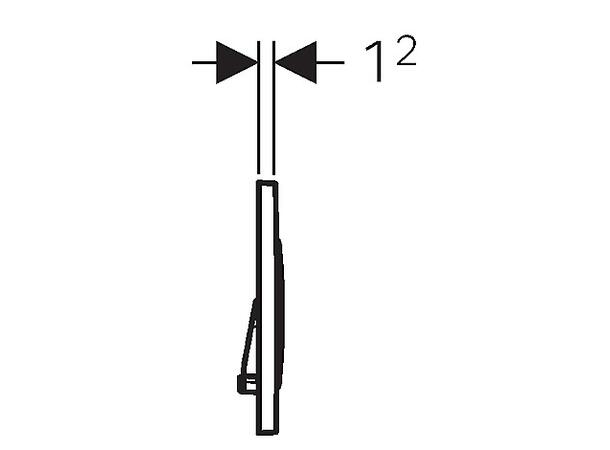 Betjeningsplate Geberit Sigma20 Svart