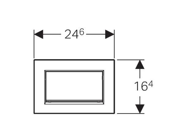 Betjeningsplate Geberit Sigma30 Forkrommet