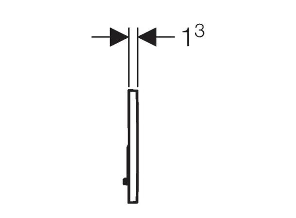 Betjeningsplate Geberit Sigma01 Blankforkrommet