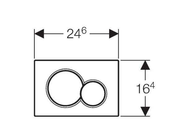 Betjeningsplate Geberit Sigma01 Blankforkrommet