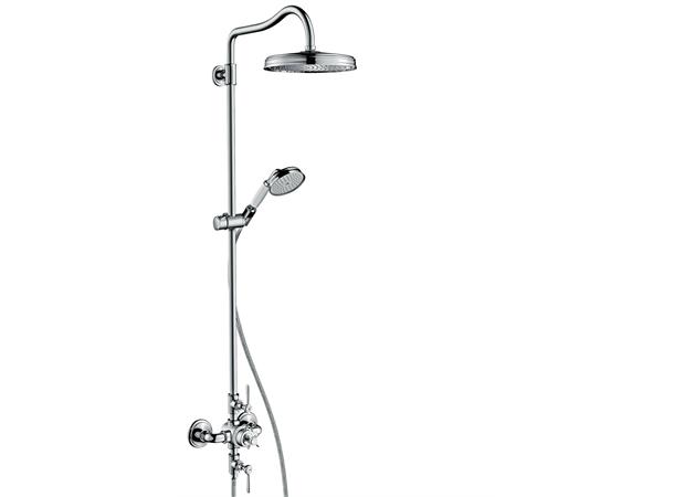 Dusjsystem Axor Montreux Showerpipe 240 1jet - Med termostat - krom