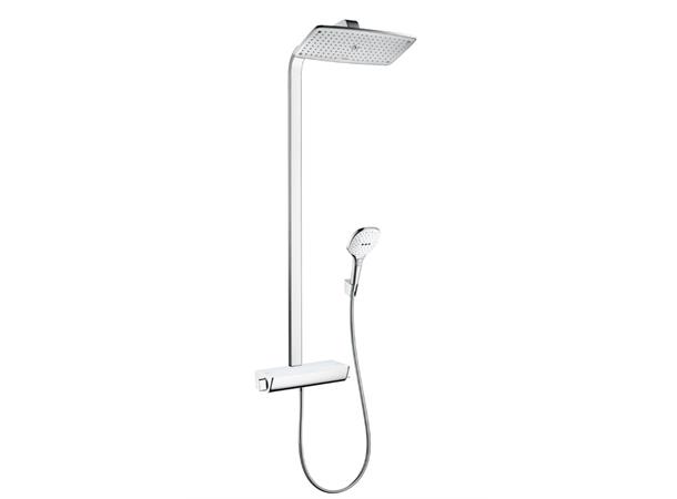 Dusjsystem Hansgrohe Raindance Select E 360 1jet Med termostat hvit/krom