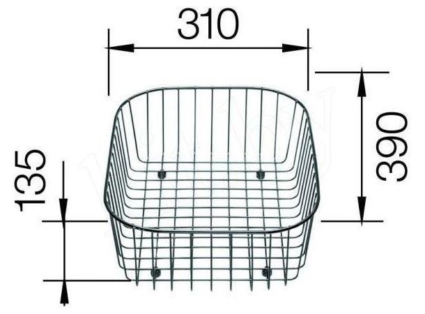 Tilbehør Blanco Trådkurv 39 x31 cm