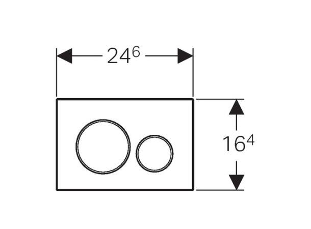 Betjeningsplate Geberit Sigma20 Hvit