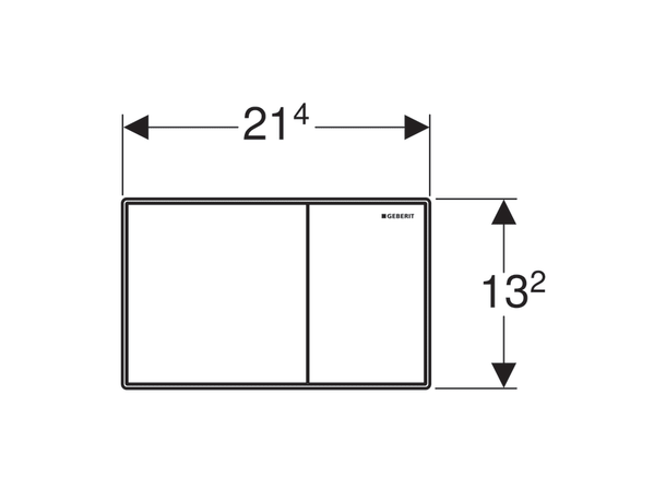 Betjeningsplate Geberit Sigma60 Hvit glass