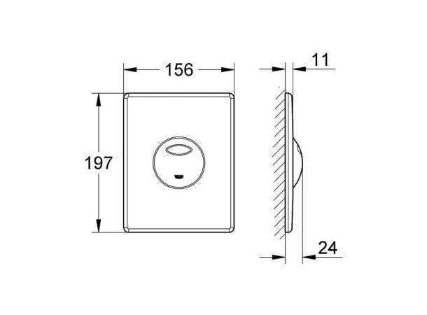 Betjeningsplate Grohe Skate