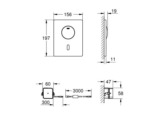 Grohe Tectron Skate infrarød elektronisk betjeningsplate