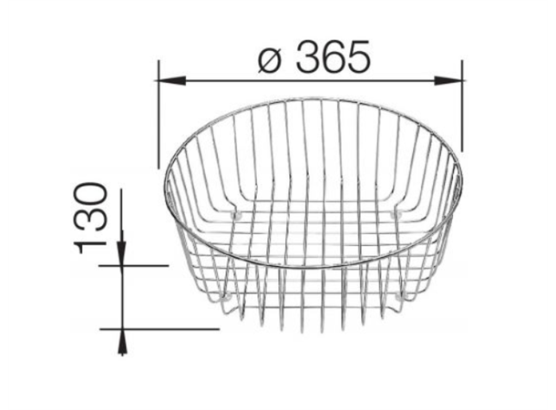 Tilbehør Blanco Trådkurv Rondo Ø36.5cm