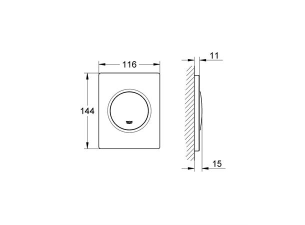 Betjeningsplate Grohe Nova Cosmopolitan til urinal