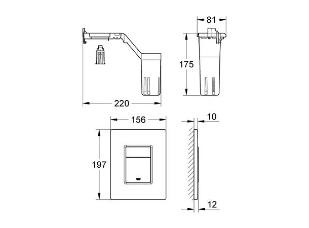 Betjeningsplate Grohe Skate Cosmopolitan Set Fresh