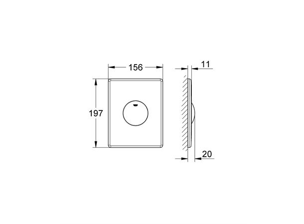 Betjeningsplate Grohe Skate