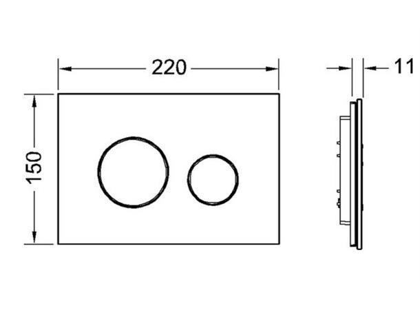 Betjeningsplate TECE Loop Glass