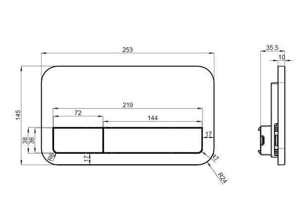 Betjeningsplate V&B ViConnect E200