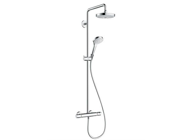 Dusjsystem Croma Select S Hansgrohe 2jet M/termostat 180  EcoSmart Hvit/krom