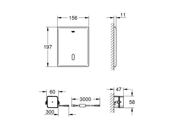 Grohe Tectron Skate infrarød elektronisk betjeningsplate